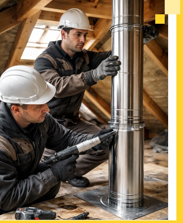 Монтаж дымоходов для каминов в Холмске с гарантией качества