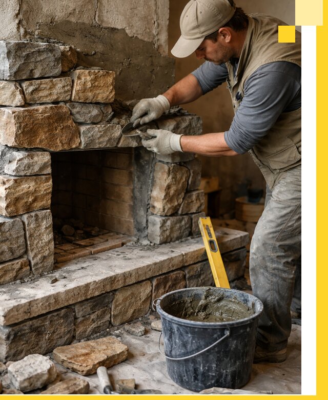 Изготовление и установка каменных каминов под ключ в Холмске