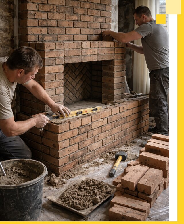 Изготовление и установка кирпичных каминов в Холмске