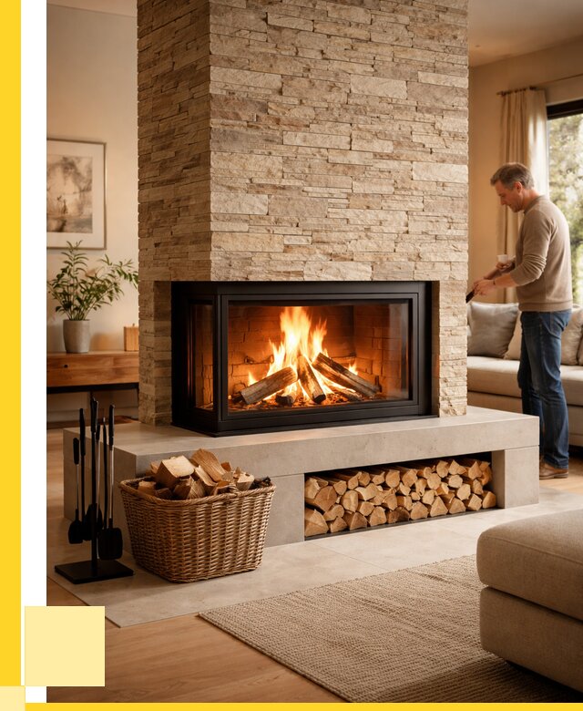 Дровяной камин под ключ в Холмске от 205420 р. | ЭриданХлм