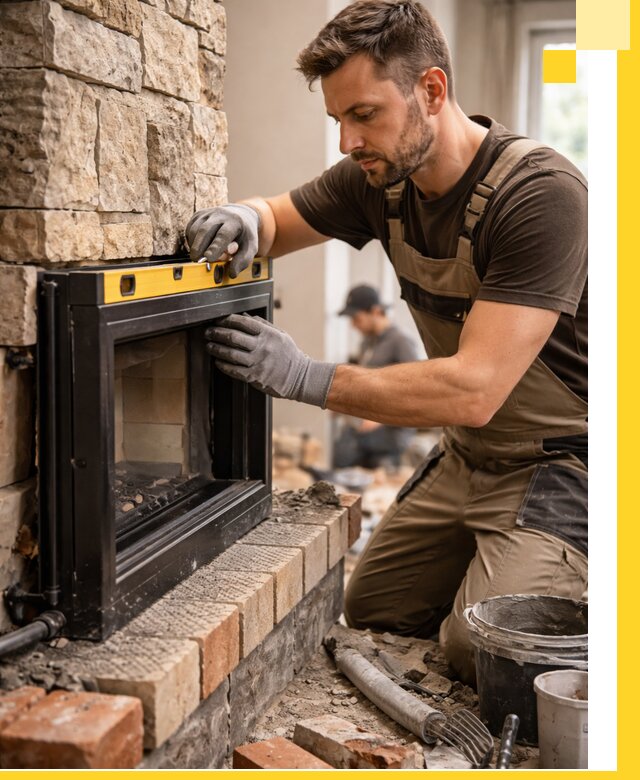 Дровяные камины под ключ в Холмске: монтаж, обустройство