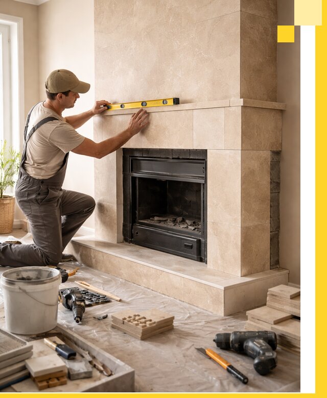 Установка и монтаж каминов в частном доме под ключ в Холмске