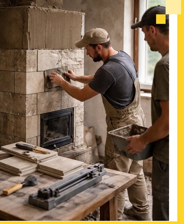 Профессиональная облицовка печей в Холмске: керамика и камень