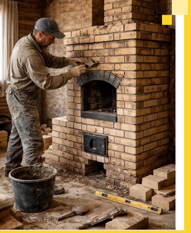 Кирпичные печи под ключ в Холмске: проектирование и кладка