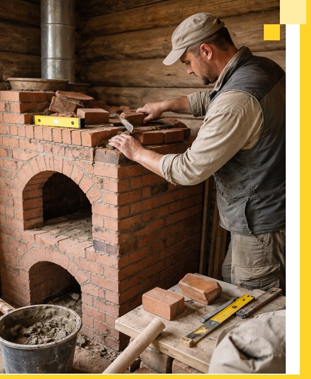 Изготовление и установка русских печей в Холмске под ключ