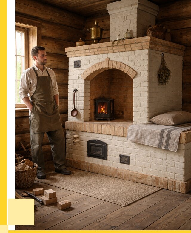 Русские печи с лежанкой под ключ в Холмске от 154065 р. ЭриданХлм