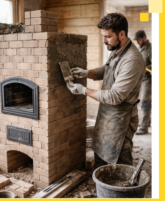 Изготовление и установка печей-шведок под ключ в Холмске