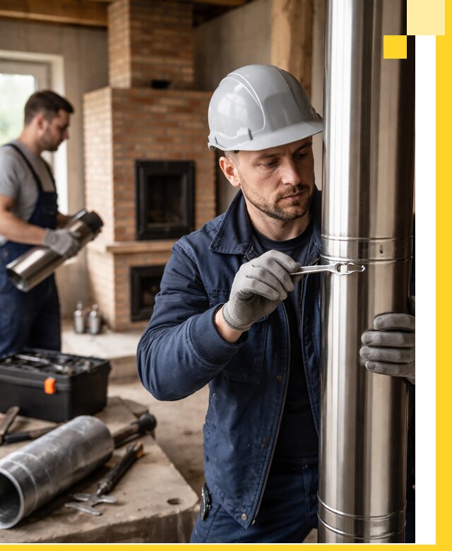 Профессиональный монтаж дымоходов для печей в Холмске