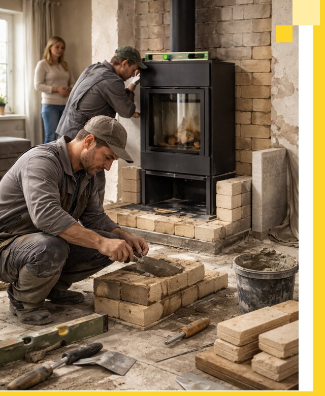 Печи и камины под ключ: проект, установка в Холмске