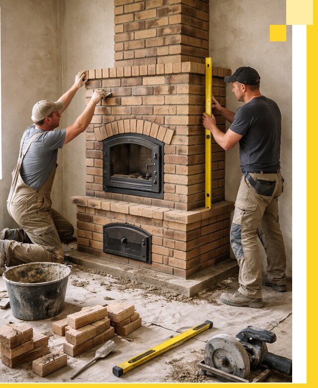 Продажа и установка печей и каминов для дома под ключ в Холмске