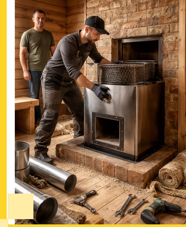 Монтаж банных печей под ключ в Холмске от 18488 р., ЭриданХлм