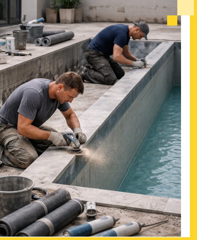 Профессиональный ремонт бассейнов под ключ в Холмске