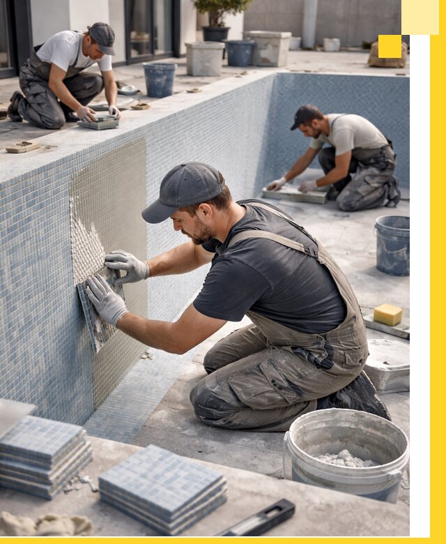 Облицовка бассейнов в Холмске плитка мозаика гидроизоляция