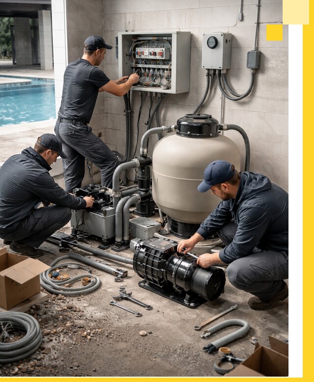 Профессиональный монтаж оборудования для бассейнов в Холмске