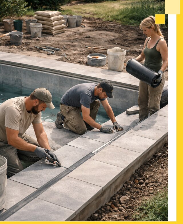 Строительство и монтаж уличных бассейнов под ключ в Холмске