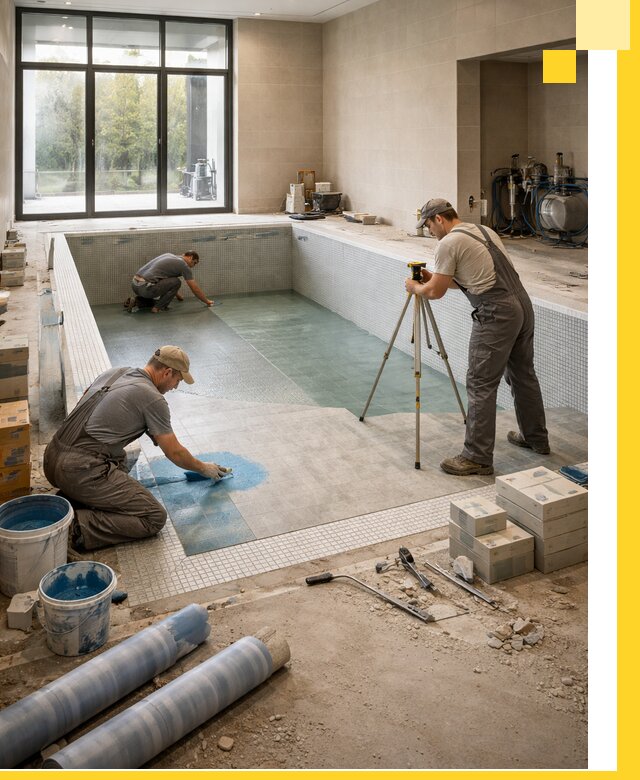 Проект и строительство закрытых бассейнов в Холмске под ключ