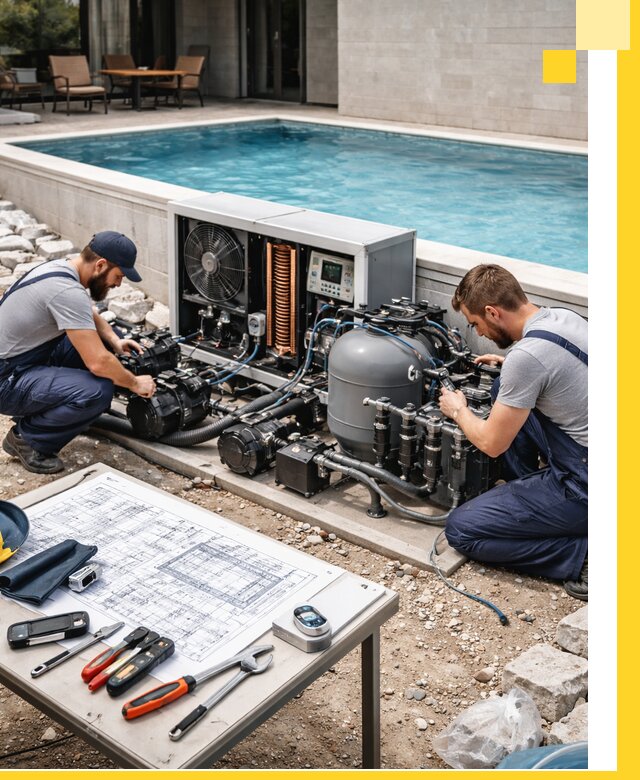 Проектирование и монтаж бассейнов с подогревом в Холмске