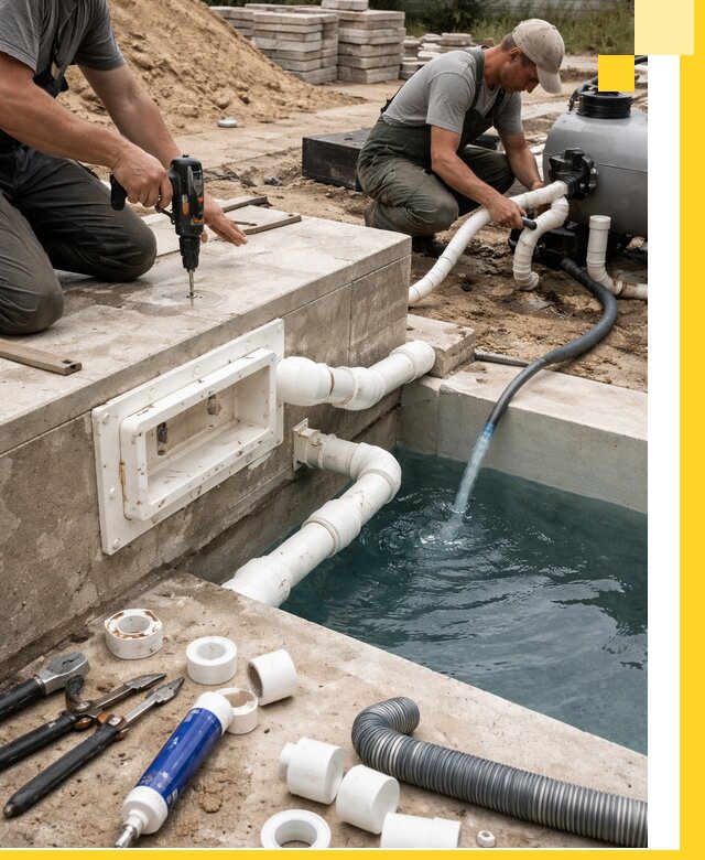 Строительство скиммерных бассейнов под ключ в Холмске