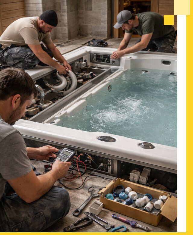 Гидромассажные бассейны под ключ в Холмске, дизайн и монтаж