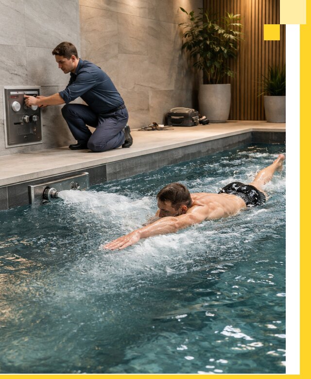 Проектирование и монтаж бассейнов с противотоком в Холмске