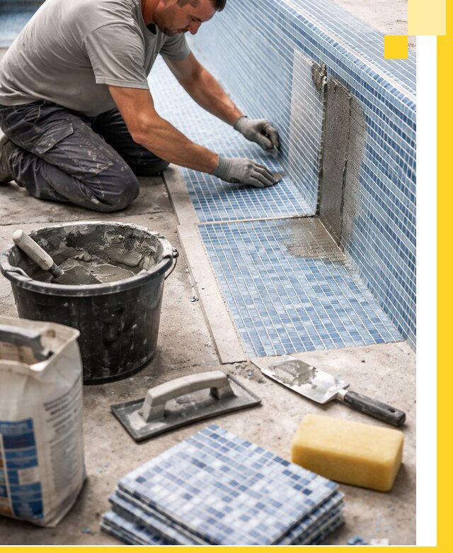 Укладка и ремонт мозаики для бассейнов под ключ в Холмске