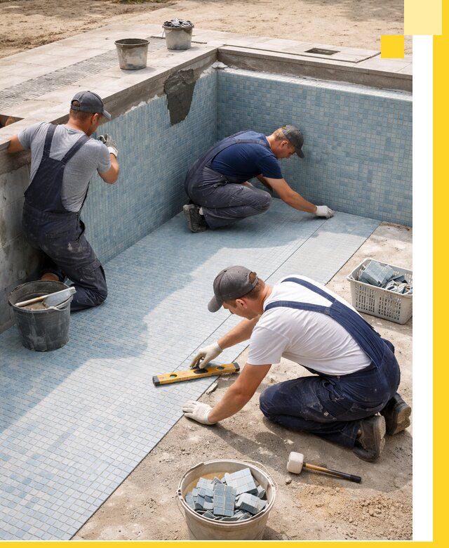 Укладка и установка плитки для бассейнов под ключ в Холмске