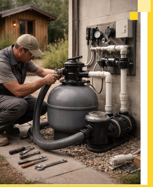 Продажа и монтаж фильтров и насосов для бассейнов в Холмске