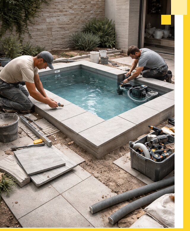 Мини бассейны под ключ в Холмске, дизайн и установка