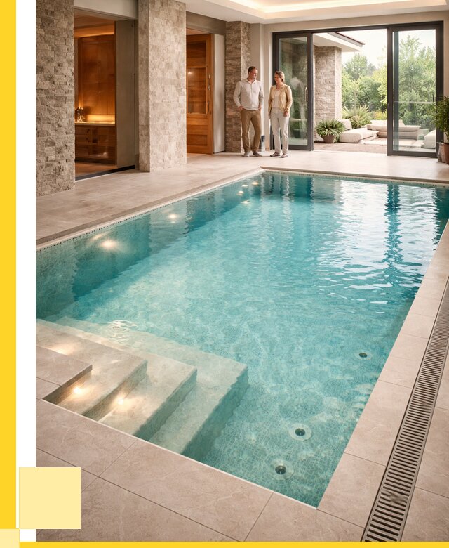 Бассейн во дворе в Холмске: проект, отделка от 1232520 р. | ЭриданХлм