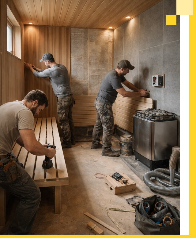 Сауны под ключ в Холмске, проектирование, строительство, отделка
