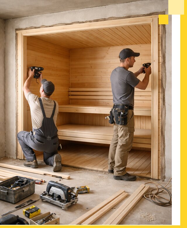 Монтаж саун под ключ в Холмске — проектирование и установка