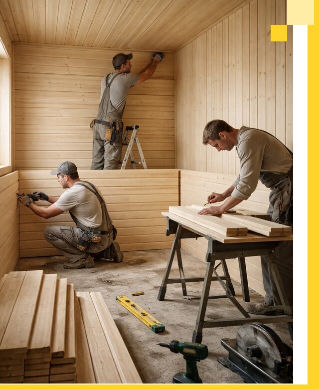 Обшивка саун в Холмске из натуральной древесины под ключ