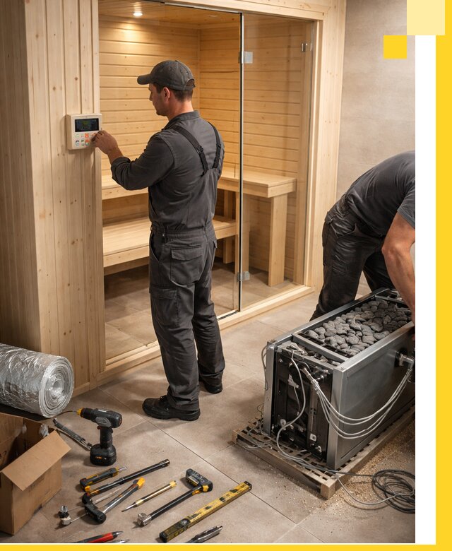 Поставка, установка и монтаж электрических саун в Холмске