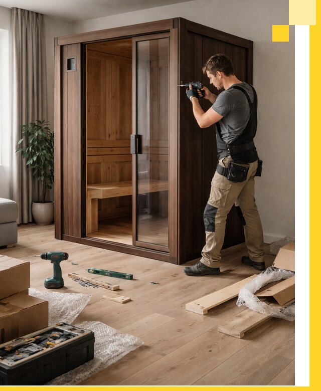 Установка и производство мини саун под ключ в Холмске