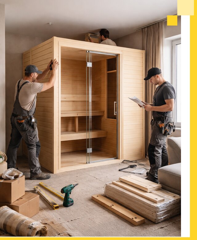 Установка и благоустройство саун в квартире в Холмске