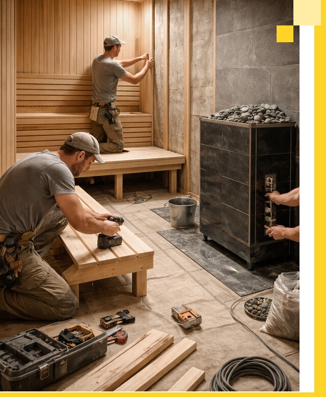 Дизайн и строительство интерьерных саун под ключ в Холмске