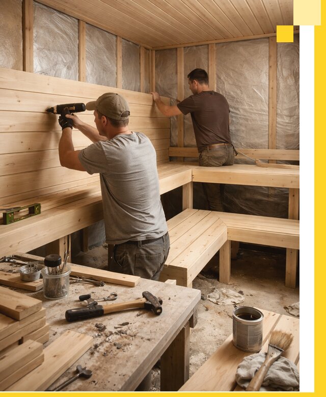 Профессиональная отделка бань и саун под ключ в Холмске