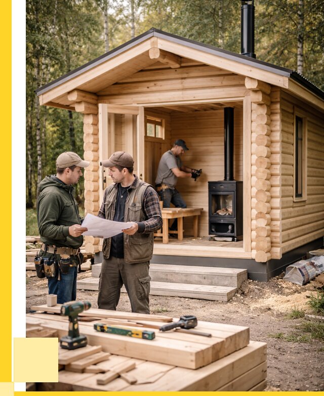 Монтаж бань под ключ в Холмске — от 205420 р. | ЭриданХлм