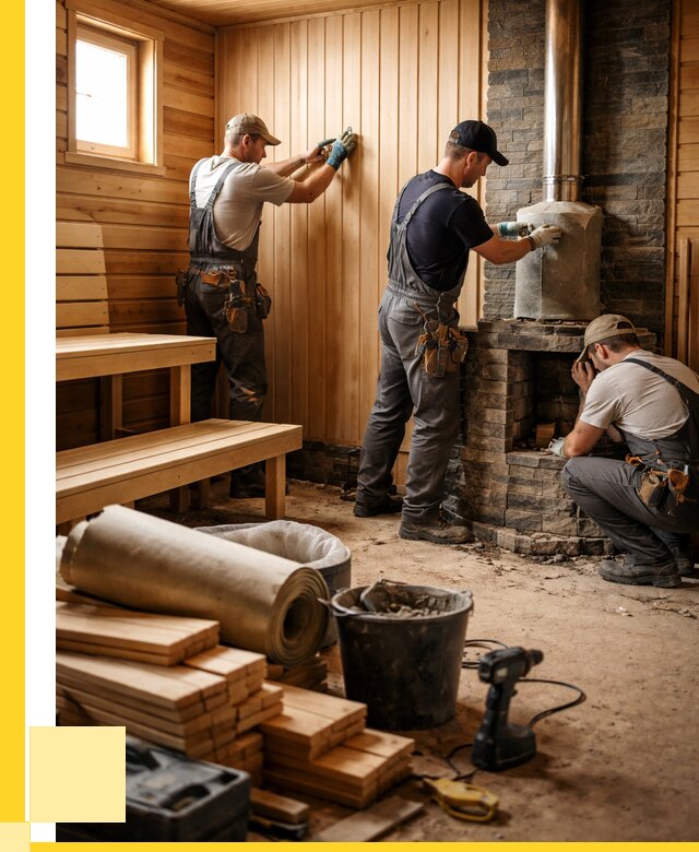 Ремонт бань под ключ в Холмске от 46220 р. | ЭриданХлм