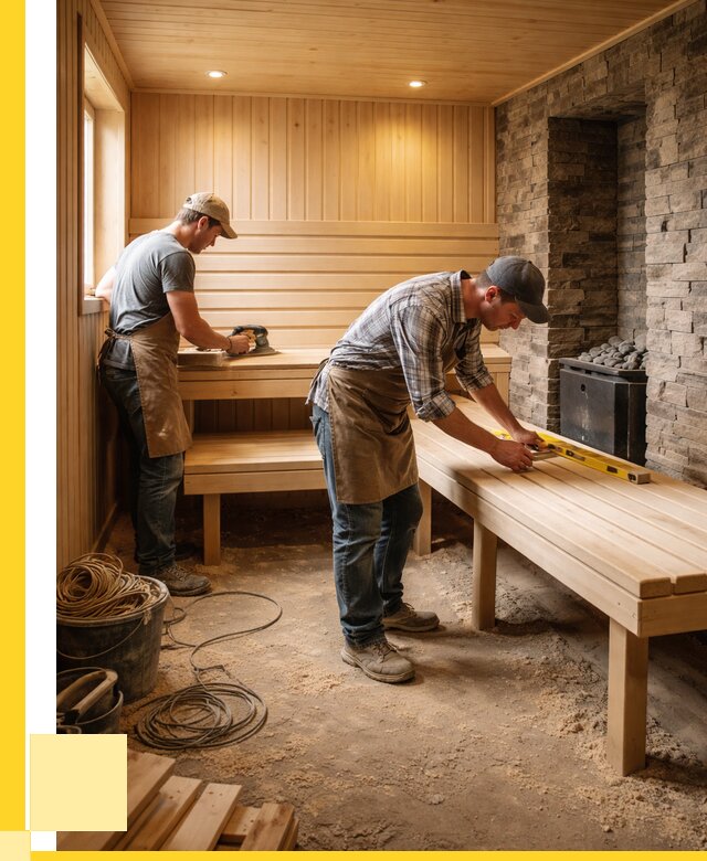 Отделка бани в Холмске: внутренняя отделка от 3081 р. | ЭриданХлм