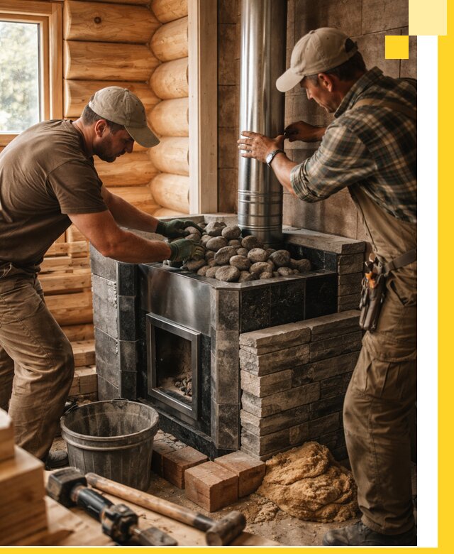 Строительство и отделка русских бань под ключ в Холмске