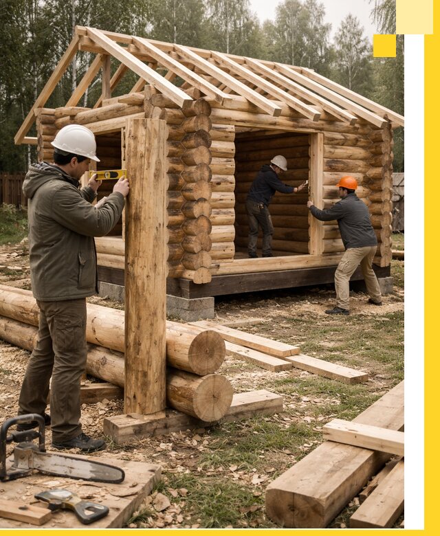 Строительство бань для дачи под ключ в Холмске с доставкой и монтажом