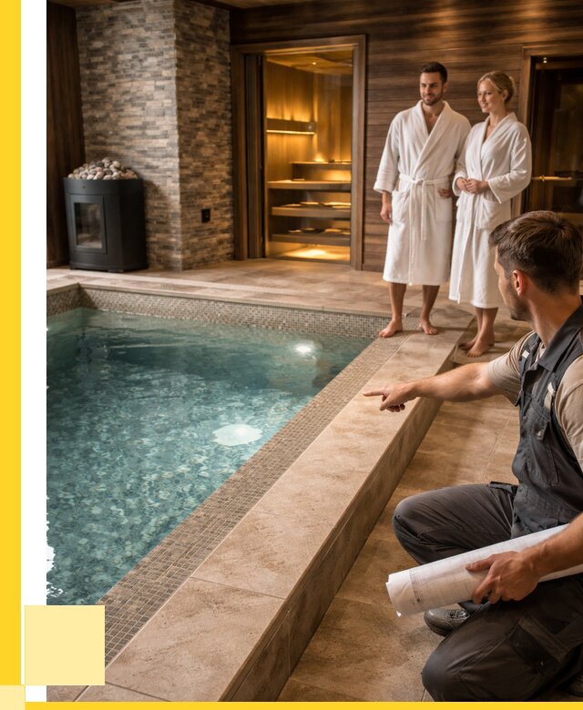 Проект бани с бассейном под ключ в Холмске от 66762 р. | ЭриданХлм