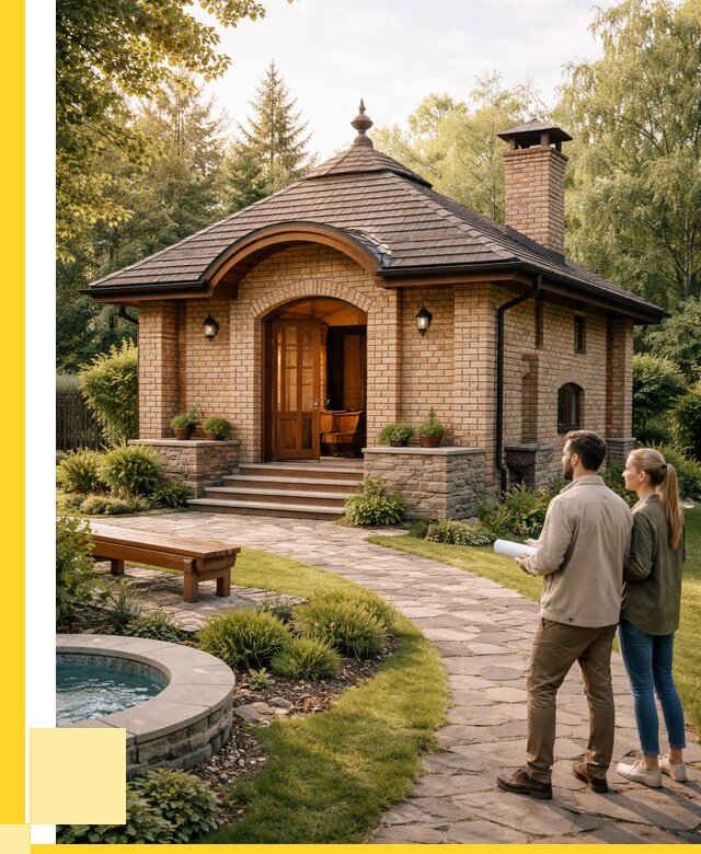 Проект кирпичной бани в Холмске от 30813 р. | ЭриданХлм