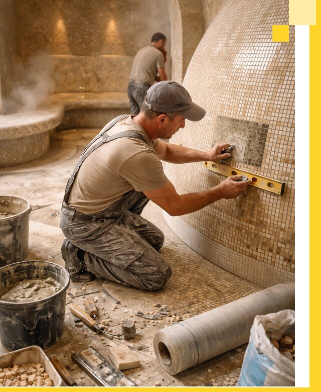 Хамам под ключ в Холмске: проектирование, строительство, отделка