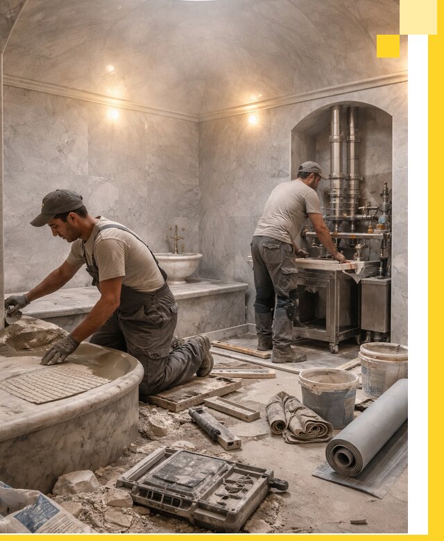 Строительство турецких бань хаммам под ключ в Холмске