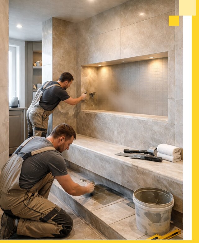 Профессиональное строительство хамама в квартире в Холмске