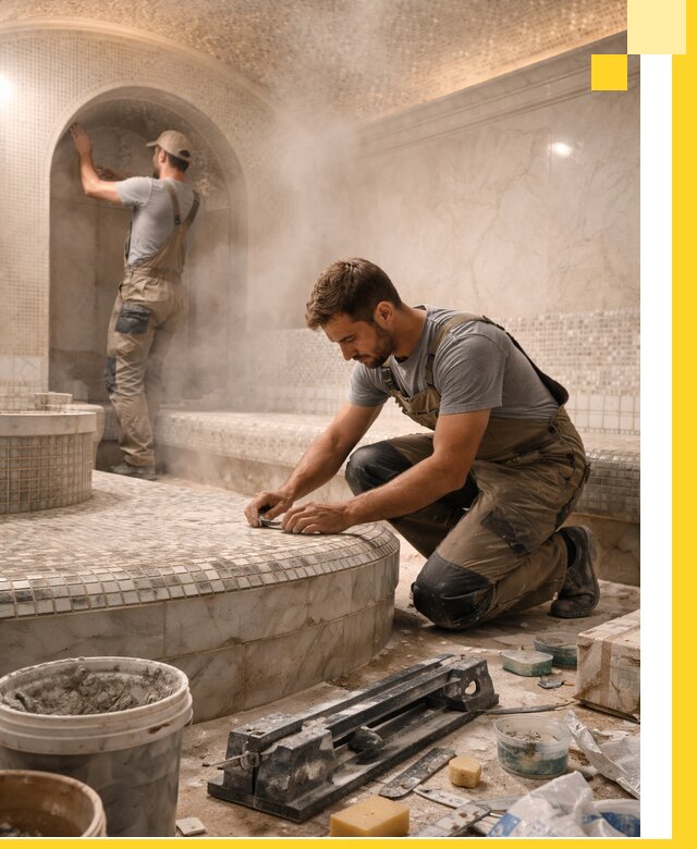 Профессиональный дизайн хамама и SPA под ключ в Холмске