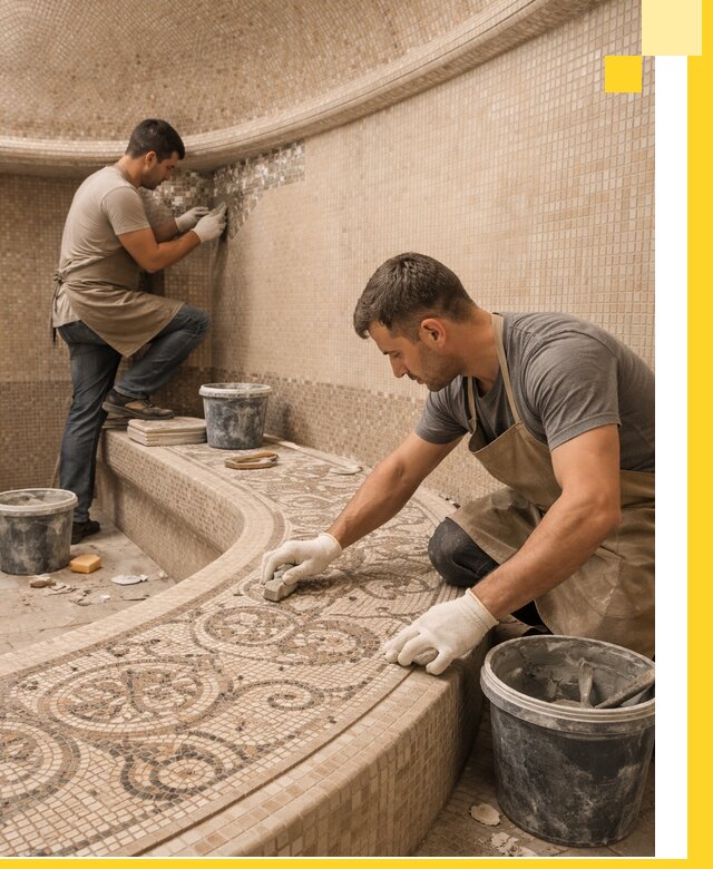 Плитка для хамама в Холмске, укладка, подбор и поставка