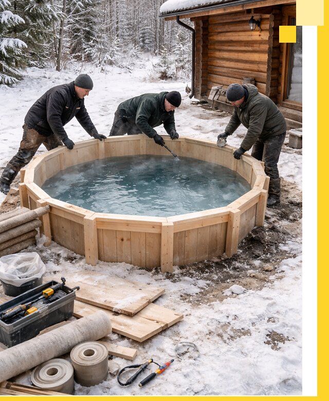 Изготовление и установка ледяных купелей под ключ в Холмске